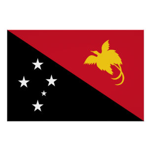 Poster Drapeau de la Papouasie-Nouvelle-Guinée