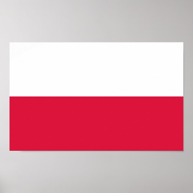 Poster Drapeau de la Pologne (Devant)