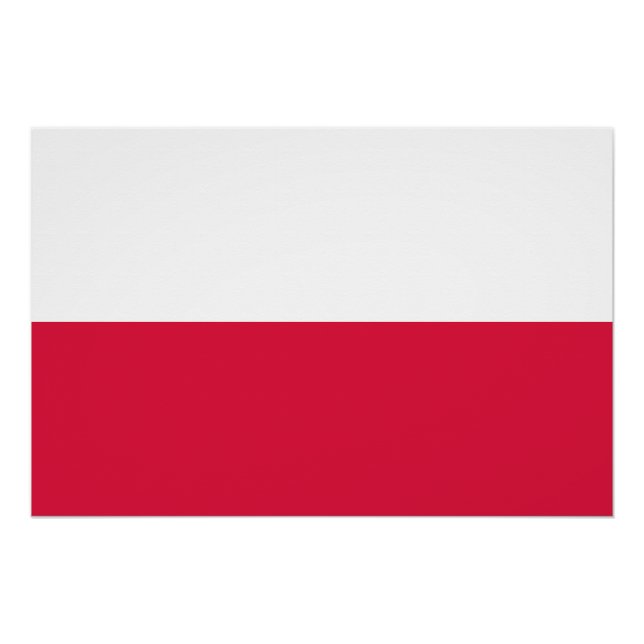 Poster Drapeau de la Pologne (Devant)