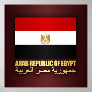 Poster Drapeau de la République arabe d'Égypte