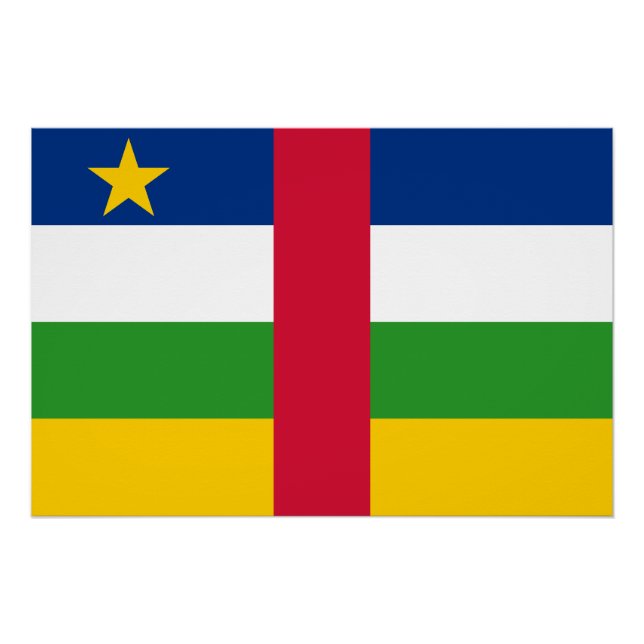 Poster Drapeau de la République centrafricaine (Devant)