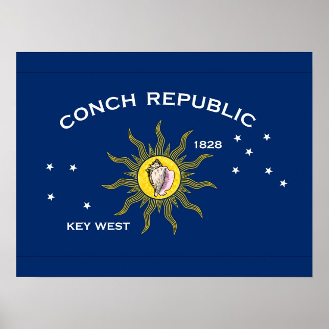 Poster Drapeau de la République de conque (Devant)