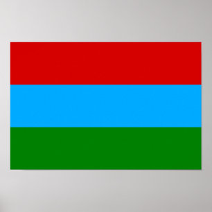 Poster Drapeau de la République de Karelia