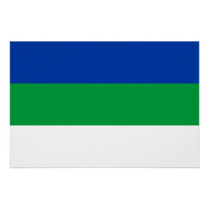 Poster Drapeau de la République de Komi
