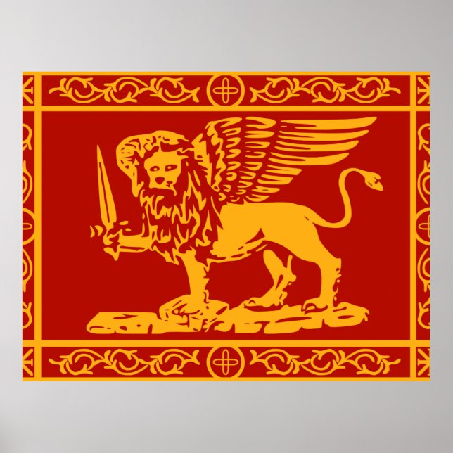 Poster Drapeau de la République de Venise (Devant)