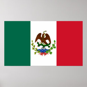 Poster Drapeau de la République mexicaine 1835, Mexicanos