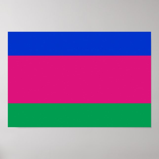 Poster Drapeau de la République populaire du Kuban (Devant)