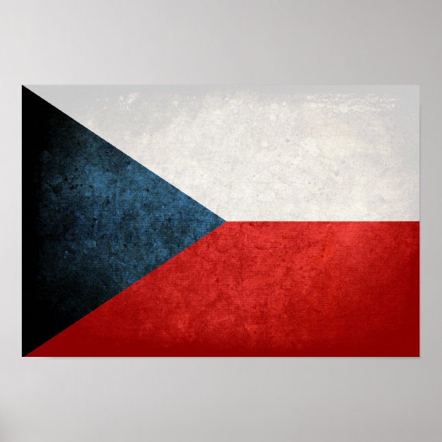 Poster Drapeau de la République tchèque (Devant)