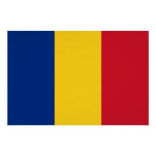 Poster Drapeau de la Roumanie