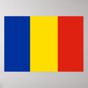 Poster Drapeau de la Roumanie