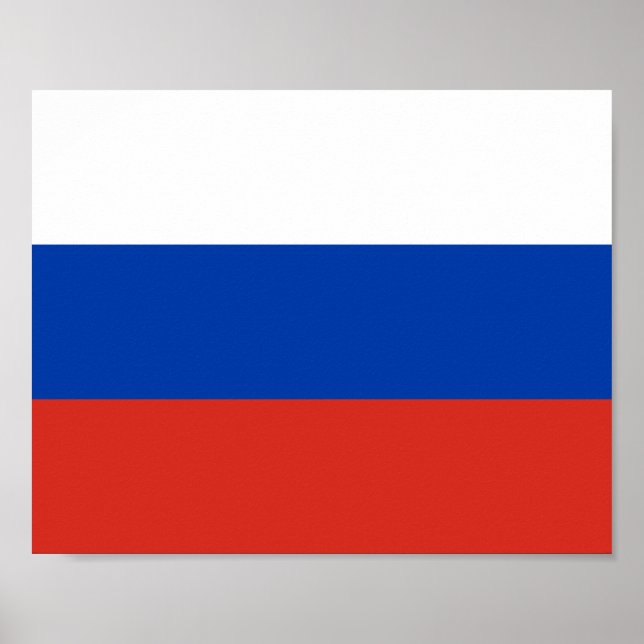 Poster Drapeau de la Russie (Devant)