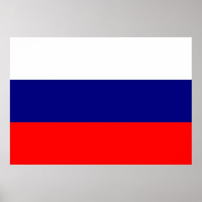 Poster Drapeau de la Russie (Devant)
