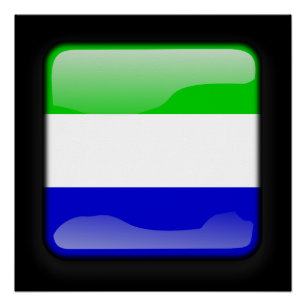 Poster Drapeau de la Sierra Leone