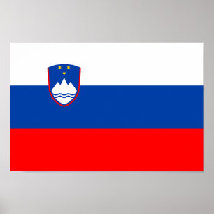 Poster Drapeau de la Slovénie