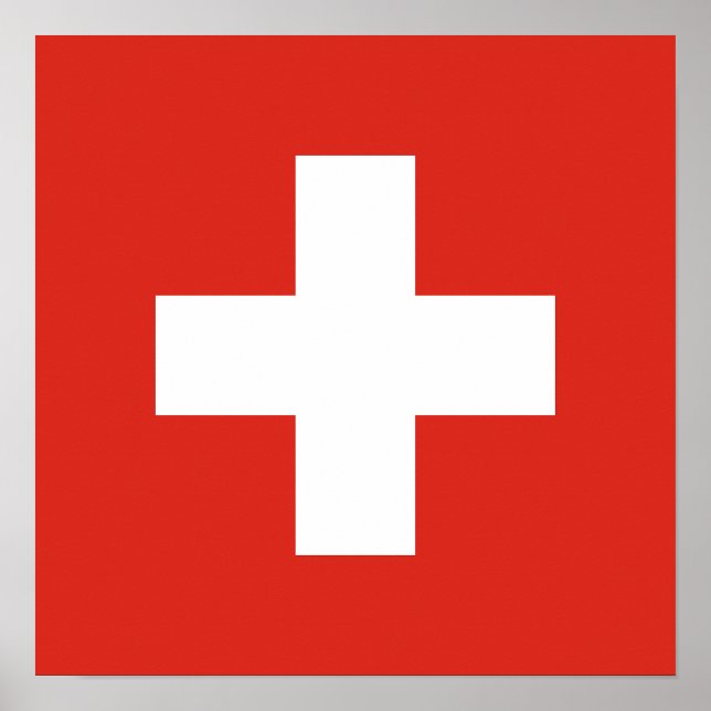 Poster Drapeau de la Suisse (Devant)