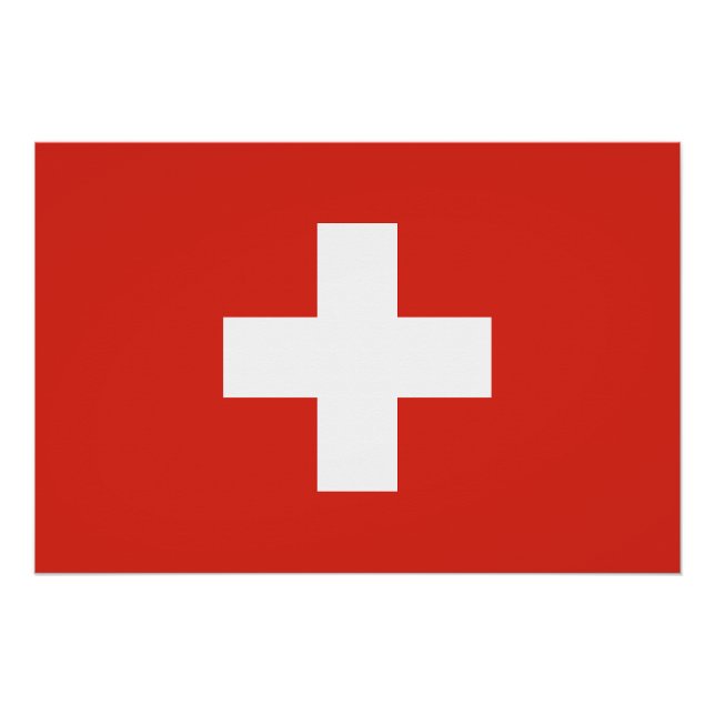 Poster Drapeau de la Suisse (Devant)