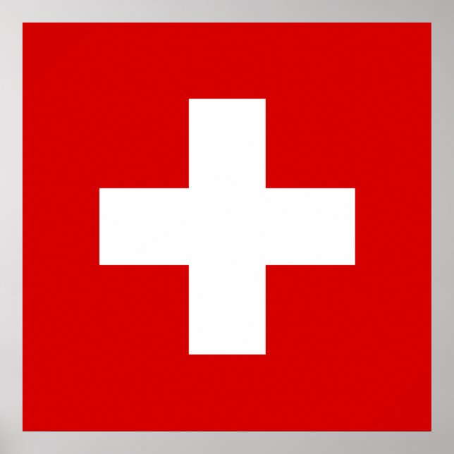 Poster drapeau de la Suisse de qualité (Devant)