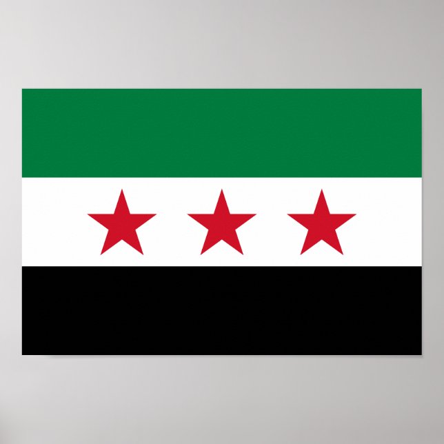 Poster Drapeau de la Syrie (Devant)