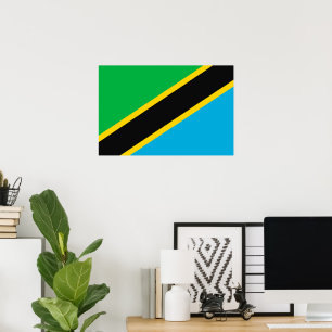 Poster Drapeau de la Tanzanie