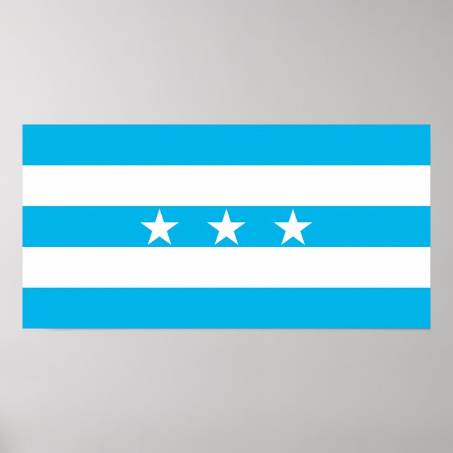 Poster Drapeau de la ville de Guayaquil Symbole Equateur (Devant)