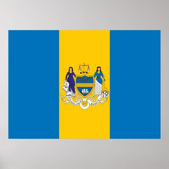 Poster Drapeau de la ville de Philadelphie (Devant)