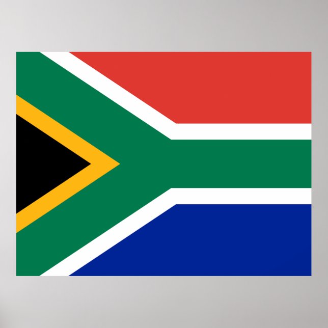Poster Drapeau de l'Afrique du Sud (Devant)
