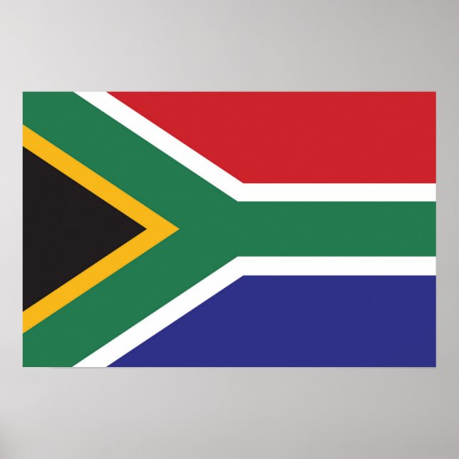 Poster Drapeau de l'Afrique du Sud (Devant)