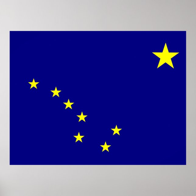 Poster Drapeau de l'Alaska (Devant)