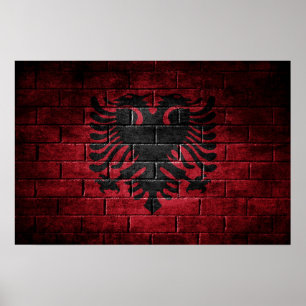 Poster Drapeau de l'Albanie