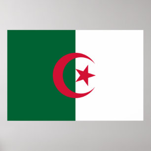 Poster Drapeau de l'Algérie
