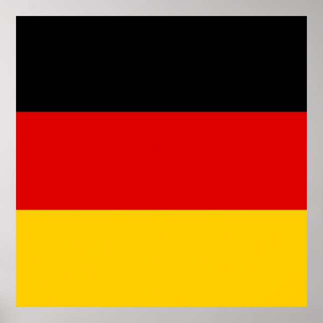 Poster Drapeau de l'Allemagne - Deutschland (Devant)