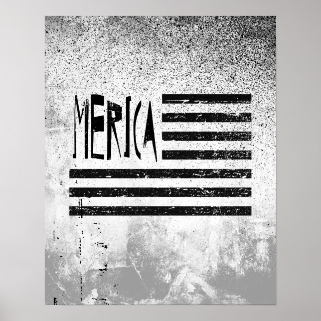Poster Drapeau de l'Amérique (Devant)