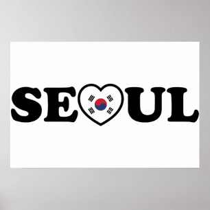 Poster Drapeau de l'amour de Séoul au cœur de Taegeukgi
