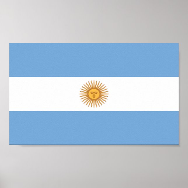 Poster Drapeau de l'Argentine (Devant)