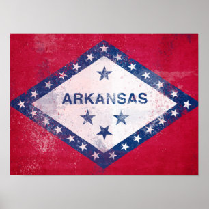 Poster Drapeau de l'Arkansas