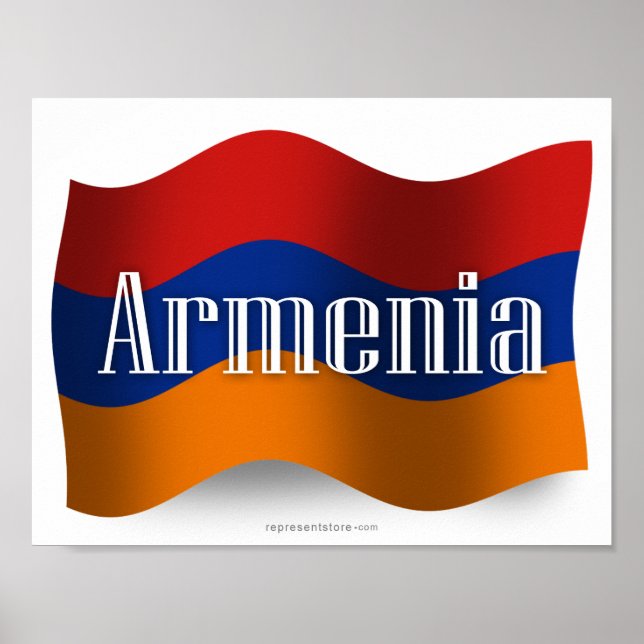 Poster Drapeau de l'Arménie (Devant)
