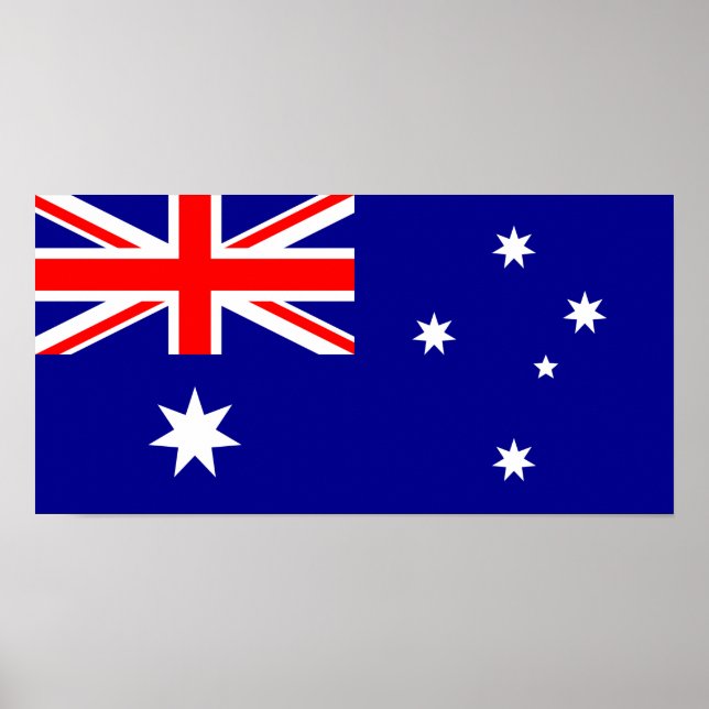 Poster Drapeau de l'Australie (Devant)