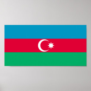 Poster Drapeau de l'Azerbaïdjan patriotique