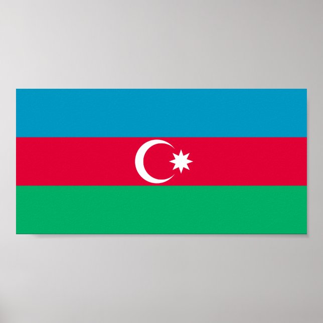 Poster Drapeau de l'Azerbaïdjan patriotique (Devant)
