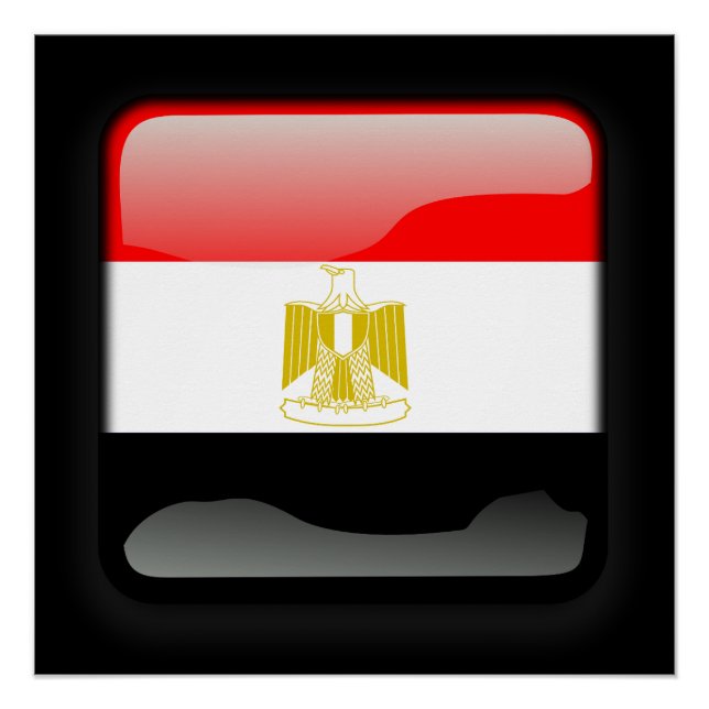 Poster Drapeau de l'Égypte (Devant)