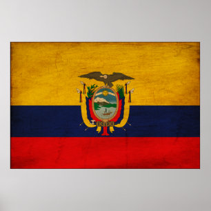 Poster Drapeau de l'Équateur