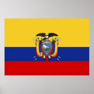 Poster Drapeau de l'Équateur