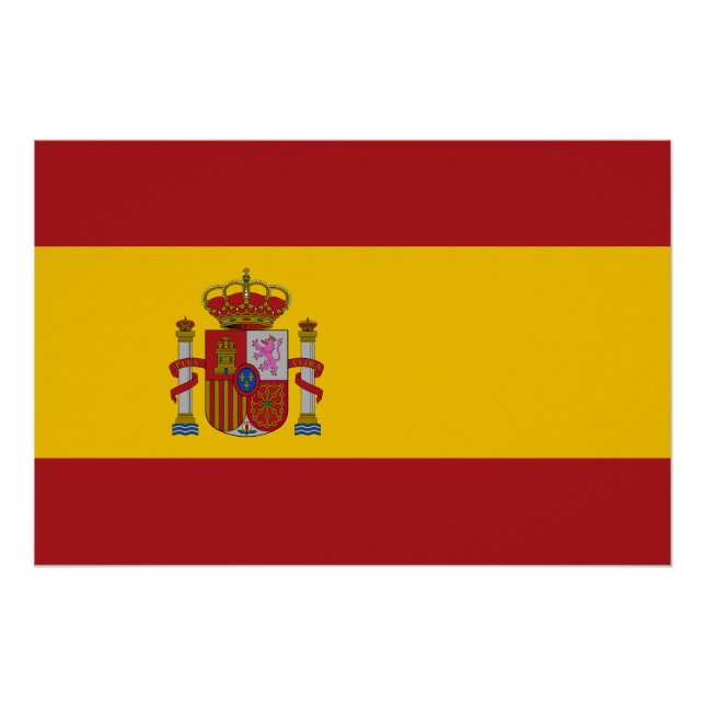 Poster Drapeau de l'Espagne (Devant)