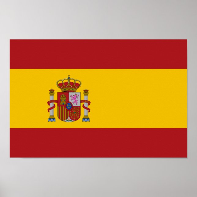 Poster Drapeau de l'Espagne (Devant)