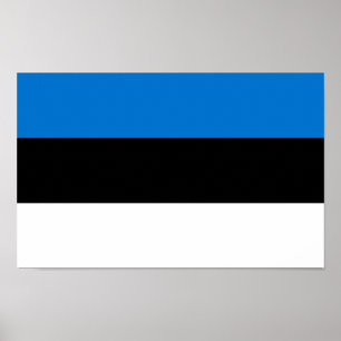 Poster Drapeau de l'Estonie