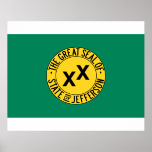 Poster Drapeau de l'État américain proposé de Jefferson