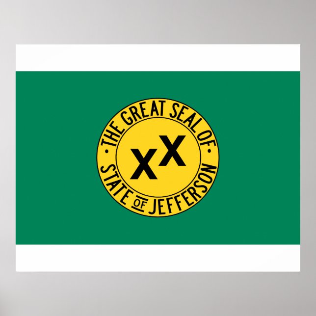 Poster Drapeau de l'État américain proposé de Jefferson (Devant)