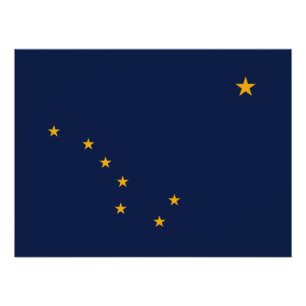 Poster Drapeau de l'État d'Alaska