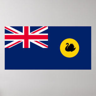 Poster Drapeau de l'État d'Australie-Occidentale