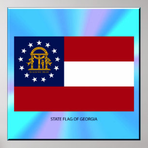 Poster Drapeau de l'État de Géorgie
